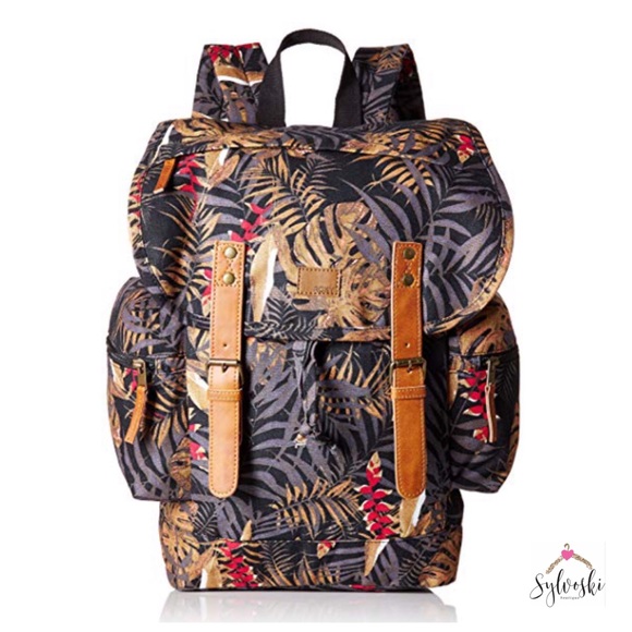 Roxy Handbags - 🆕Roxy Free For Sun Anthracite Jungly Flowers